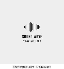 sound audio wave logo vector music simple icon sign symbol isolated