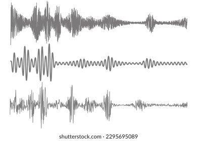 Sound audio wave. Music voice and radio frequency lines. Graphic equalizer and digital volum illustration. Vector abstract pulse.