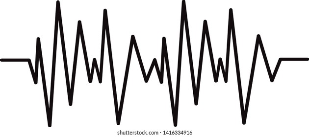 Sound audio wave vector. Icon isolated on white background. Abstract sound wave for voice design, music background, radio logo and icon. Creative music audio concept. Soundwave vector illustration