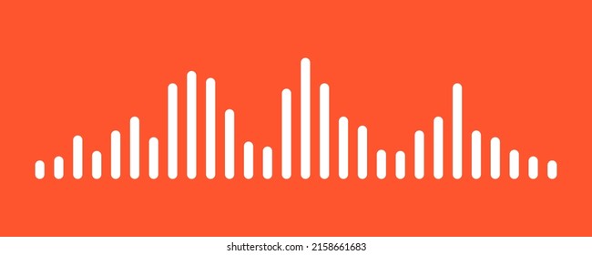 Sound audio waves of the equalizer isolated on background. Vector Illustration.