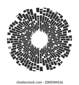 Olas de sonido. vector de puntos de medio tono.