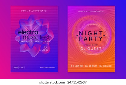 Sound Background. Violet Discotheque Event. Blue Music Magazine. Festival Cover. Techno Electro Graphic. Psychedelic Beat Invitation. Fest Flyer. Green Sound Background