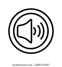 sound badge icon vector isolated