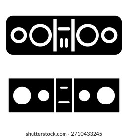 Plantilla de diseño de Vector de icono de barra de sonido simple y moderna