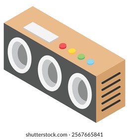 Sound Bar isometric 3d, Vector EPS 10 for print, digital UI, UX kit, web, app for business, electronic, smart home, technology