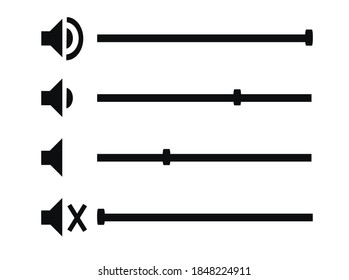 Control deslizante de barra de sonido. ilustración vectorial