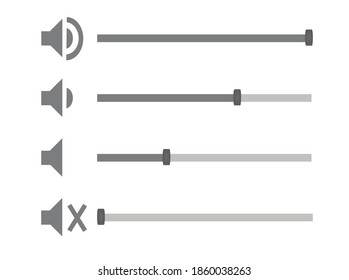 Control deslizante de barra de sonido. ilustración vectorial