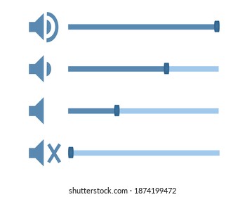 Control deslizante de barra de sonido. ilustración vectorial