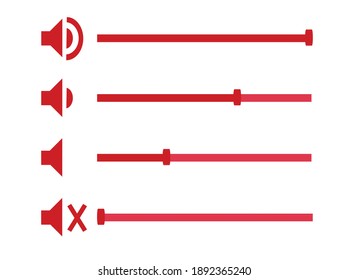 Schieberegler für die Soundleiste. Vektorgrafik