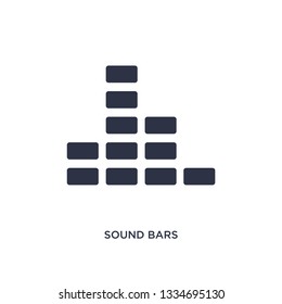 sound bars icon. Simple element illustration from music concept. sound bars editable symbol design on white background. Can be use for web and mobile.