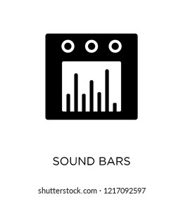 Sound bars icon. Sound bars symbol design from Music collection. Simple element vector illustration on white background.