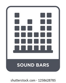 sound bars icon vector on white background, sound bars trendy filled icons from Music and media collection, sound bars simple element illustration