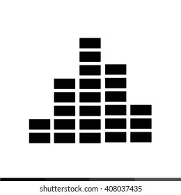 Sound Bars Pulse Icon Illustration design
