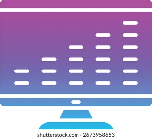 Ícone de vetor de Barras de Som. Pode ser usado para impressão, aplicativos móveis e da Web.