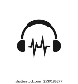 Sound beat symbol logo icon vector 