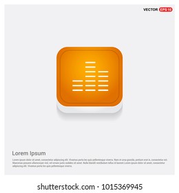 Sound Beats Icon Orange Abstract Web Button
