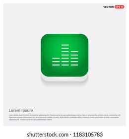 Sound Beats IconGreen Web Button - Free vector icon