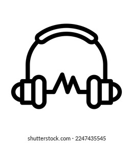 El sonido supera el diseño del icono de la línea del vector