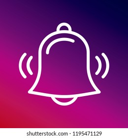 Sound bell icon vector creative design purple and pink gradient background