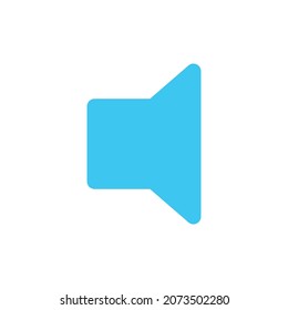Icono de vector azul de sonido sobre fondo blanco