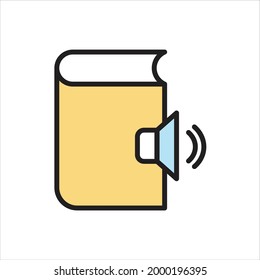 Sound Book Icon Simple Vector Illustration