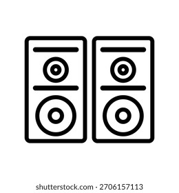 Icono de caja de sonido, Vector de línea