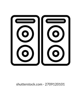 Icono de caja de sonido, Vector de línea