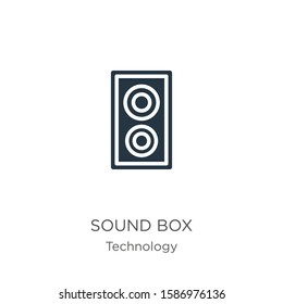 Sound box icon vector. Trendy flat sound box icon from technology collection isolated on white background. Vector illustration can be used for web and mobile graphic design, logo, eps10