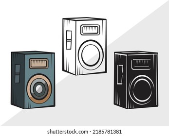 Sound Box SVG Printable Vector Illustration