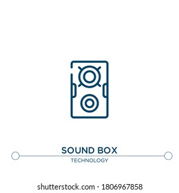 sound box vector line icon. Simple element illustration. sound box outline icon from technology concept. Can be used for web and mobile
