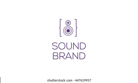 Sound Brand Vector Logo Design. Sound System Icon. Music Store Sign