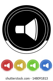 Sound button retro colors