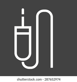 Sound cable, audio plug, cord icon vector image. Can also be used for computer and hardware. Suitable for use on web apps, mobile apps and print media.