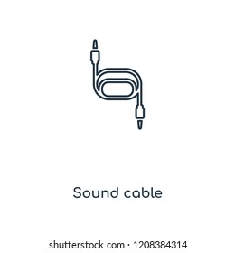 Sound cable concept line icon. Linear Sound cable concept outline symbol design. This simple element illustration can be used for web and mobile UI/UX.
