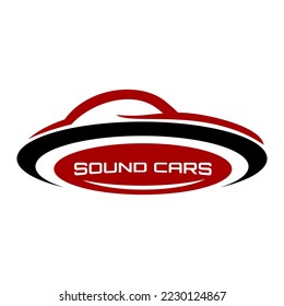 sound car logo icon design vector