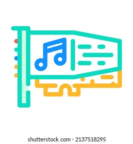 sound card color icon vector. sound card sign. isolated symbol illustration