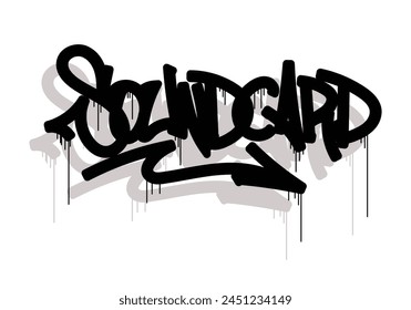 SOUND CARD graffiti tag style design