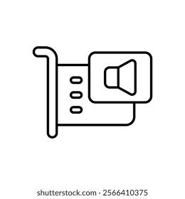 Sound Card icon. Computer hardware icon design. vector graphic