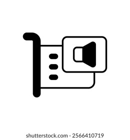 Sound Card icon. Computer hardware icon design. vector graphic