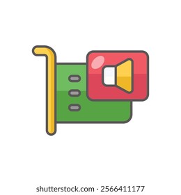 Sound Card icon. Computer hardware icon design. vector graphic