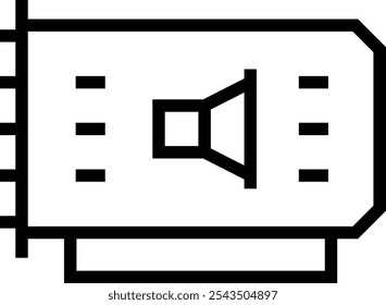sound card icon. Thin linear style design isolated on white background