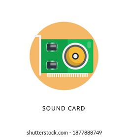 Soundkarte Symbol in Vektorgrafik. Logotyp