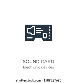 Sound card icon vector. Trendy flat sound card icon from electronic devices collection isolated on white background. Vector illustration can be used for web and mobile graphic design, logo, eps10