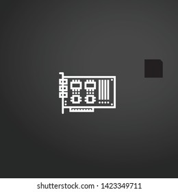 Sound Card vector icon. Sound Card concept stroke symbol design. Thin graphic elements vector illustration, outline pattern for your web site design, logo, UI. EPS 10.