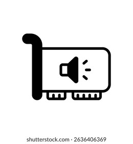 Sound card vector icon stock illustration