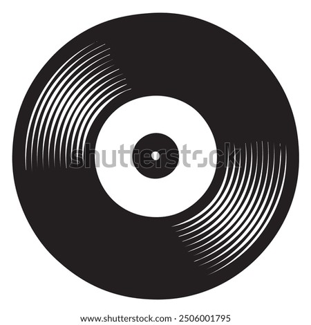 Sound carrier on vinyl. Vector illustration.