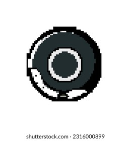 sound cd player game pixel art retro vector. bit retro stereo, entertainment play sound cd player. old vintage illustration