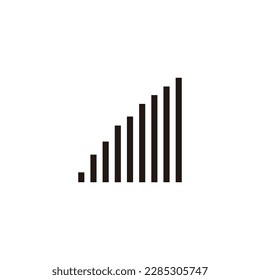 Sound chart, lines, modern geometric symbol simple logo vector