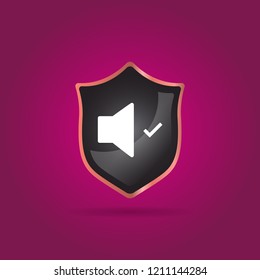 sound and check icon