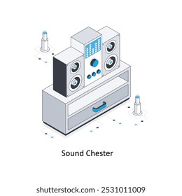 Sound Chester Isometric stock illustration. EPS File stock illustration